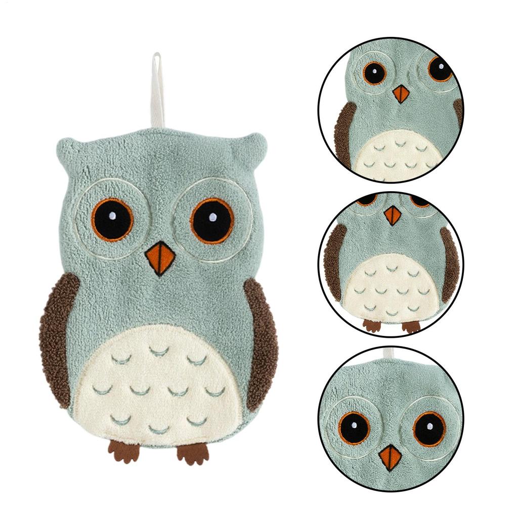 Cute Cartoon Hand Towel, Fabric Wall Mount Hangable Towel for Bathroom Shower Room, Home Hotel Dorm Rental Housewarming Gift
