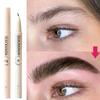 Lápiz Eyeliner Curvo 2 en 1 y Lápiz de Cejas Impermeable, a Prueba de Manchas, Larga Duración Acabado Mate Punta Ultrafina para Eyeliner Alado Preciso y Cejas Naturales