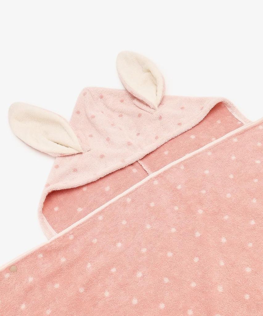 Afternoon Tea Living HY32 Rabbit Hooded Bath Towel, Pink