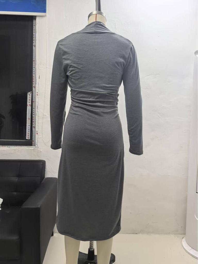 2025 Europäisches & Amerikanisches Elegantes Sexy Enganliegendes Herbst/Winter Einteiler Kleid