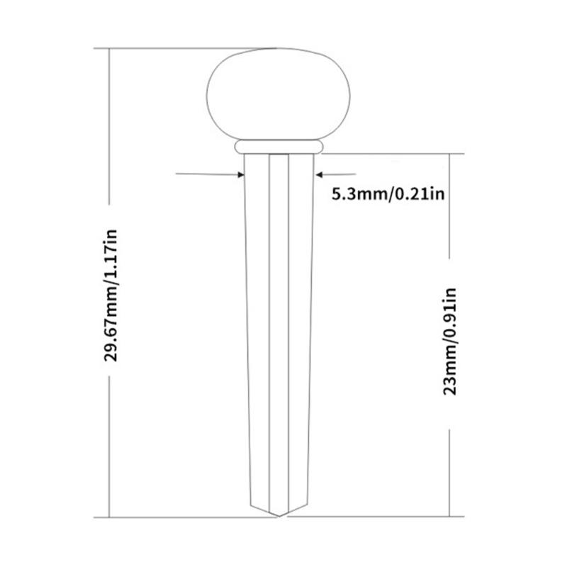 6Pcs/set Guitar Bridge Pins Replacement Parts Guitar String Peg Nail Guitar Bridge Pins Pegs for Folk Acoustic Guitar