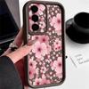 Pink Flower Soft TPU Case For Samsung Galaxy S26 S25 S24 S23 S22 Ultra S23 S25 FE A57 A17 A56 A55 A15 A16 A36 A37 5G Back Cover