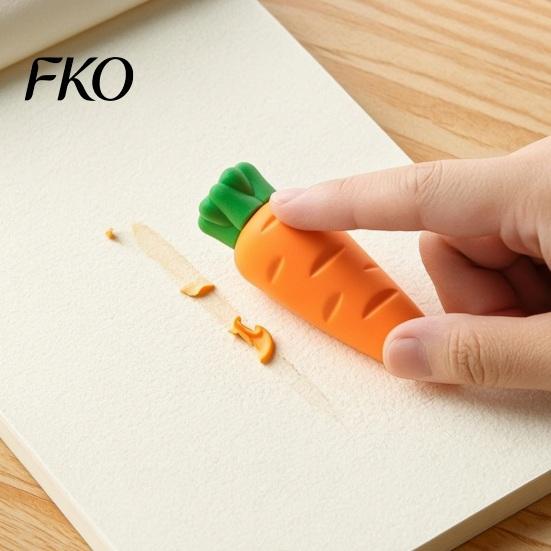 Eco-friendly Rubber Erasers 3D Food Earsers, Cute Mini Fruit Vegetable Erasers, Realistic Dust Free Pencil Strawberry, Mango, Carrot, Pineapple