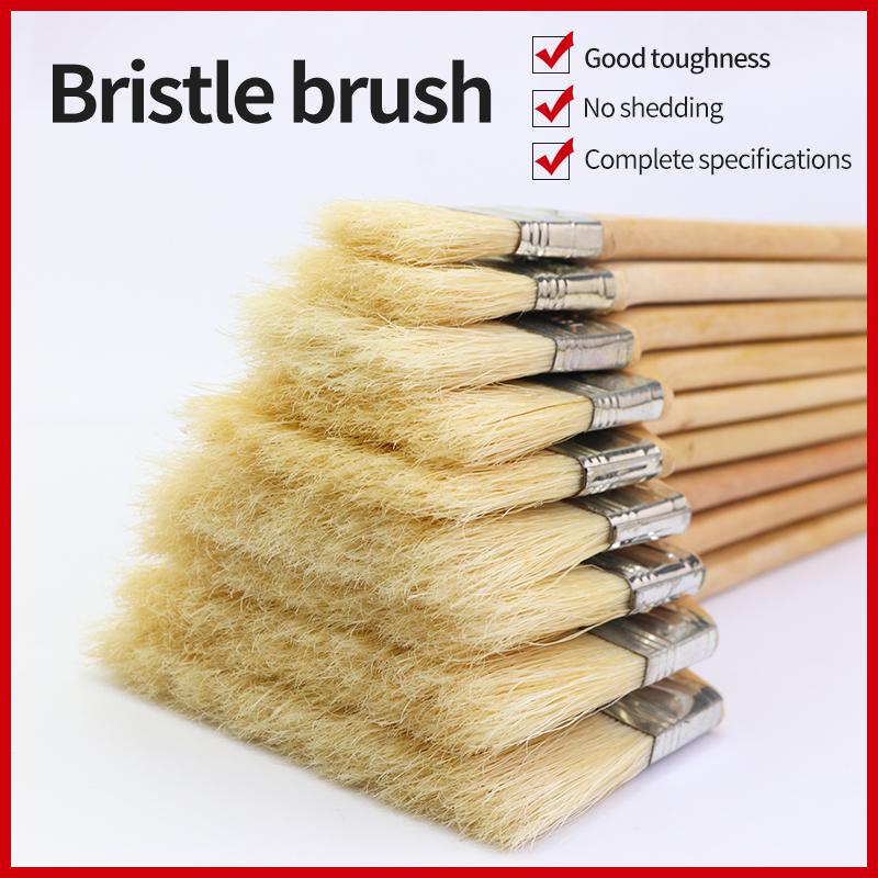 1Pc Wooden Handle Paint Brush Acrylic Watercolor Gouache Wall Oil Drawing Artist Student Painting Art Supplies