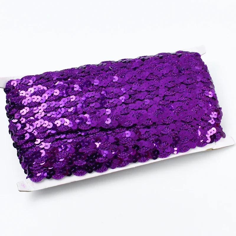 2/5/10M Meetee 15mm Paljettspets Flätat Band Band Kant Sy Kläder Scenklänning Bröllopstejp Dekor Spetsar Tyg Tillbehör