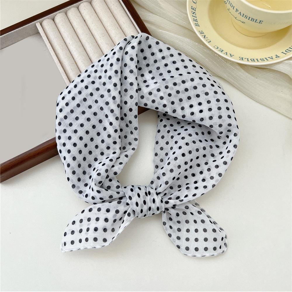 58cm Print Cotton Linen Square Neck Scarf Fashion Soft Floral Bandanas Headscarf Women Turban Head Wrap Elegant Neckerchief