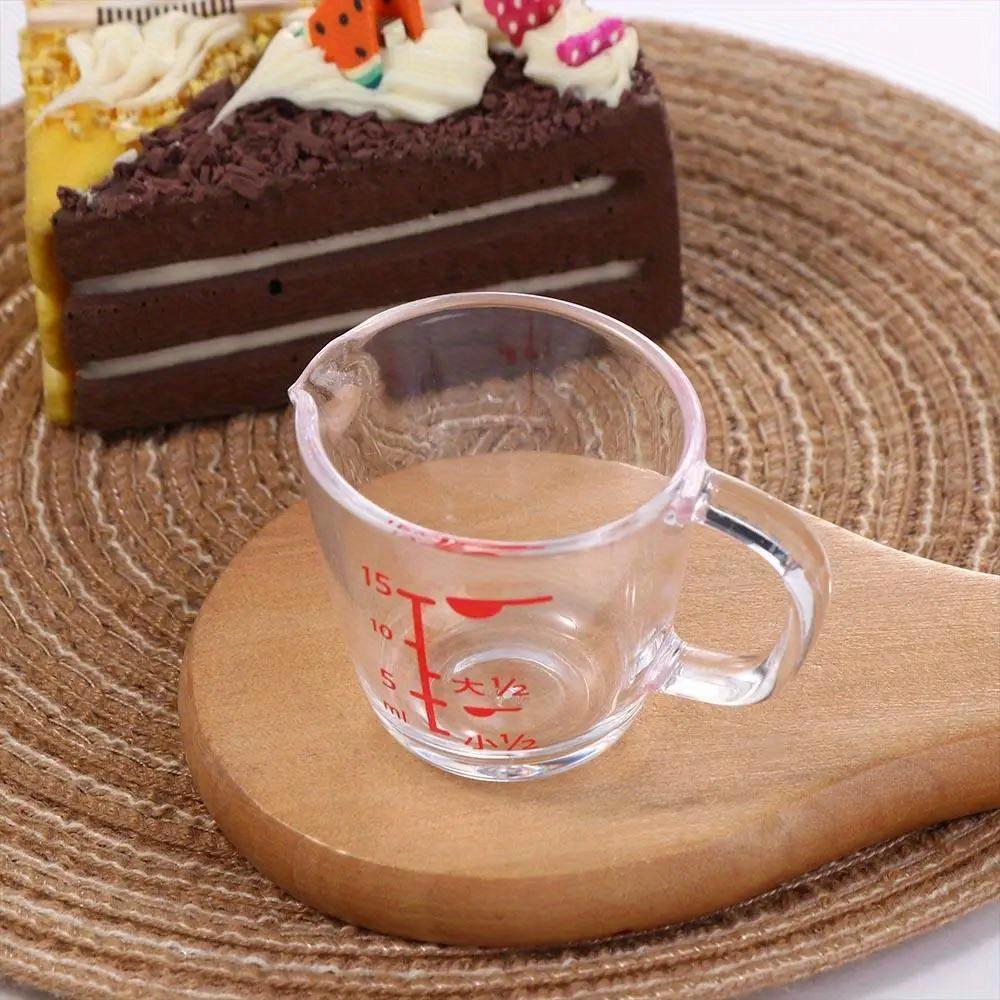 2pcs Baking Measuring Cup Small Milk Cup Mini Graduated Coffee Measuring Cup Pointed Beaker 15ml