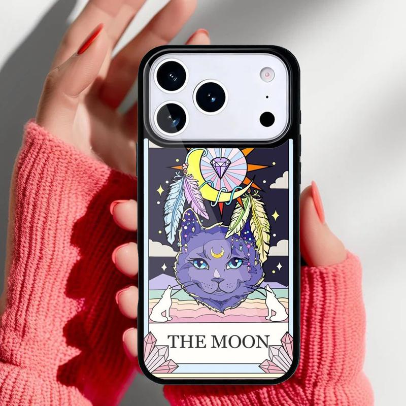 Tarot Card Cute Art Cats Phone Case for iPhone 17 Air 16e 15 14 13 Pro Max Back Cover for 12 11 Pro Coque iPhone17 Pro Max