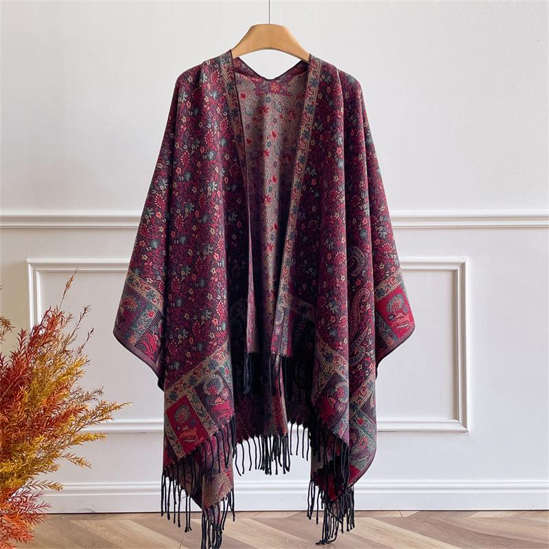 Luxury Winter Cashmere Scarf Women Paisley Pashmina Poncho Wrap Neckerchief Female Shawl Bufanda Echarpe Designer Winter Clothes