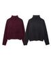 Autumn Women's European & American High Neck Long Sleeve Knitwear