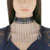 Hip Hop Non Mainstream Punk Leather Men Women Collar Personality Metal Tassel Necklace Clavicle Chain