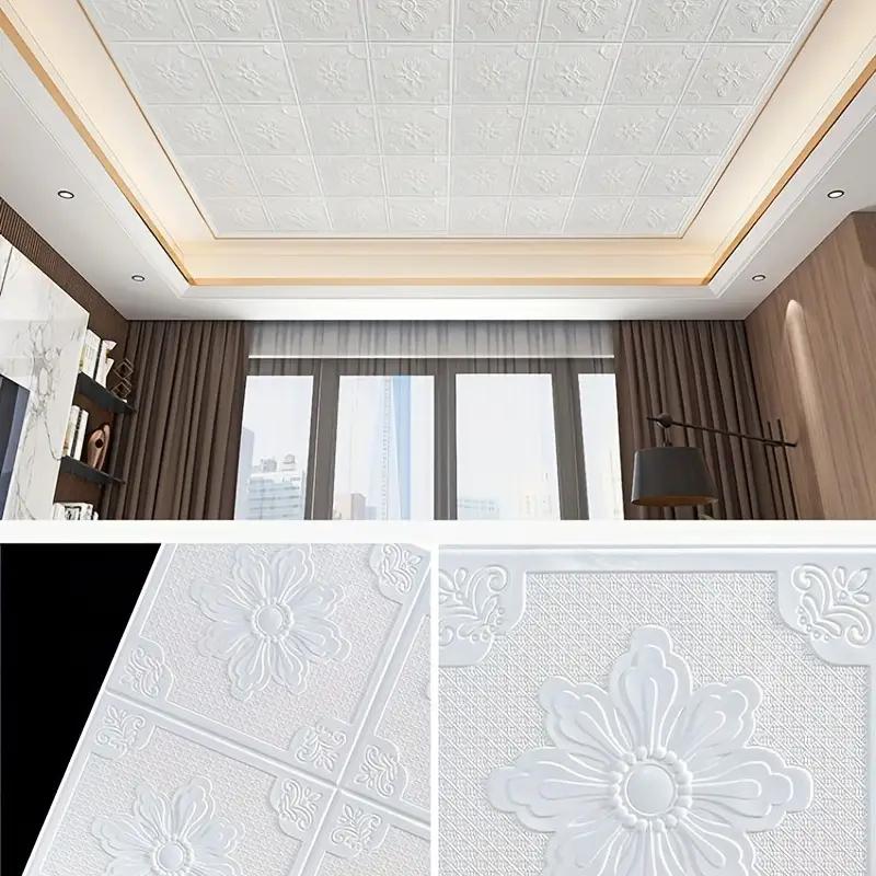 35*35cm Waterproof Bed Room Decor Decoration Wallpaper Anti-collision Peel and Stick Ceiling 3d Wall Stickers Background Home