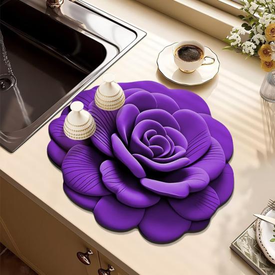 Yousheng Absorbent Decorative Floor Mat Kitchen Anti-Scalding Insulation Placemat High Temperature Resistant Floor Protector