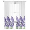 Lavendel Blumen Luxuriöse Chiffon Gardinen für Wohnzimmer Schlafzimmer Dekoration Fenster Voiles Tüll Vorhang