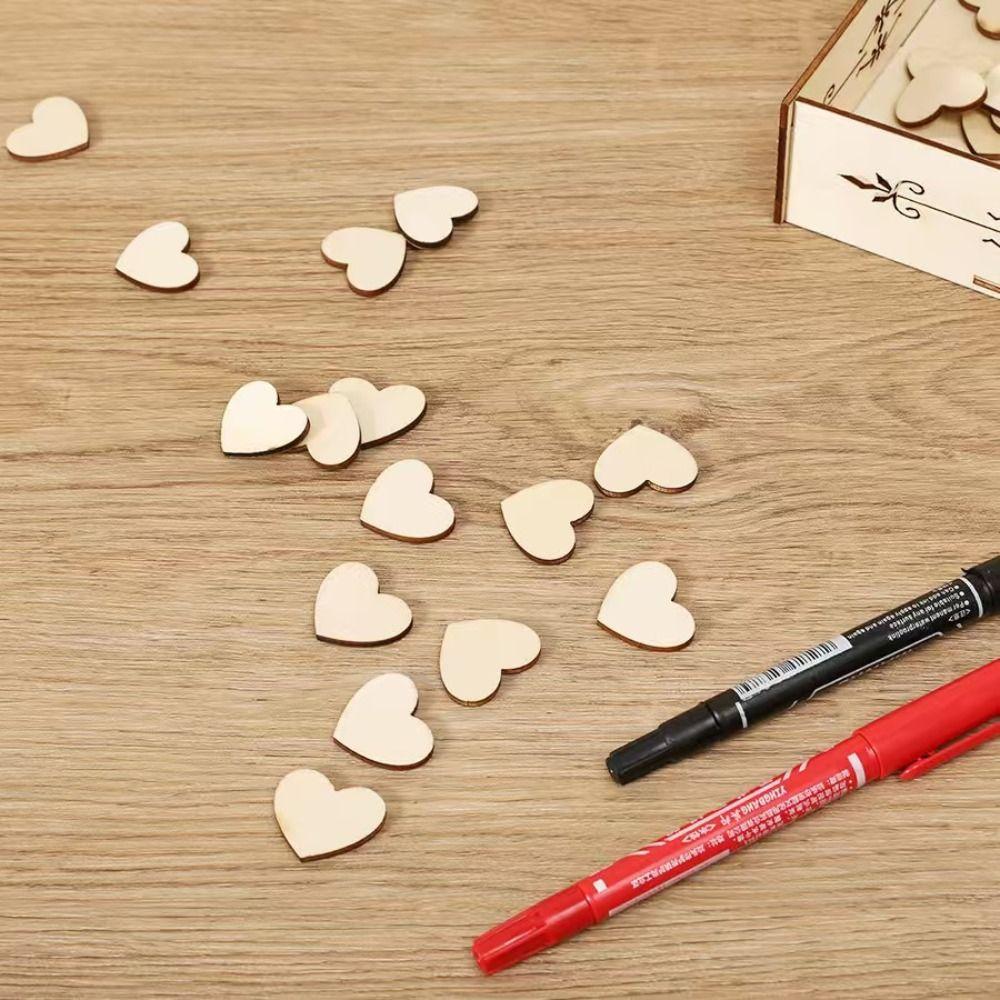 Kreatives Design Holzherzen Gästebuch Holzherzen Memoboard Hochzeitstag