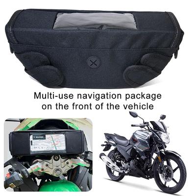 Bolsa de armazenamento de viagem para guidão de motocicleta à prova d'água para motocicleta Yamaha BMW Bolsa frontal modificada Bolsa de armazenamento frontal Hangin O3P9