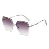 Sunglasses women's summer big face year new anti-ultraviolet women's frameless Internet celebrity sunglasses seaside sun protection photo