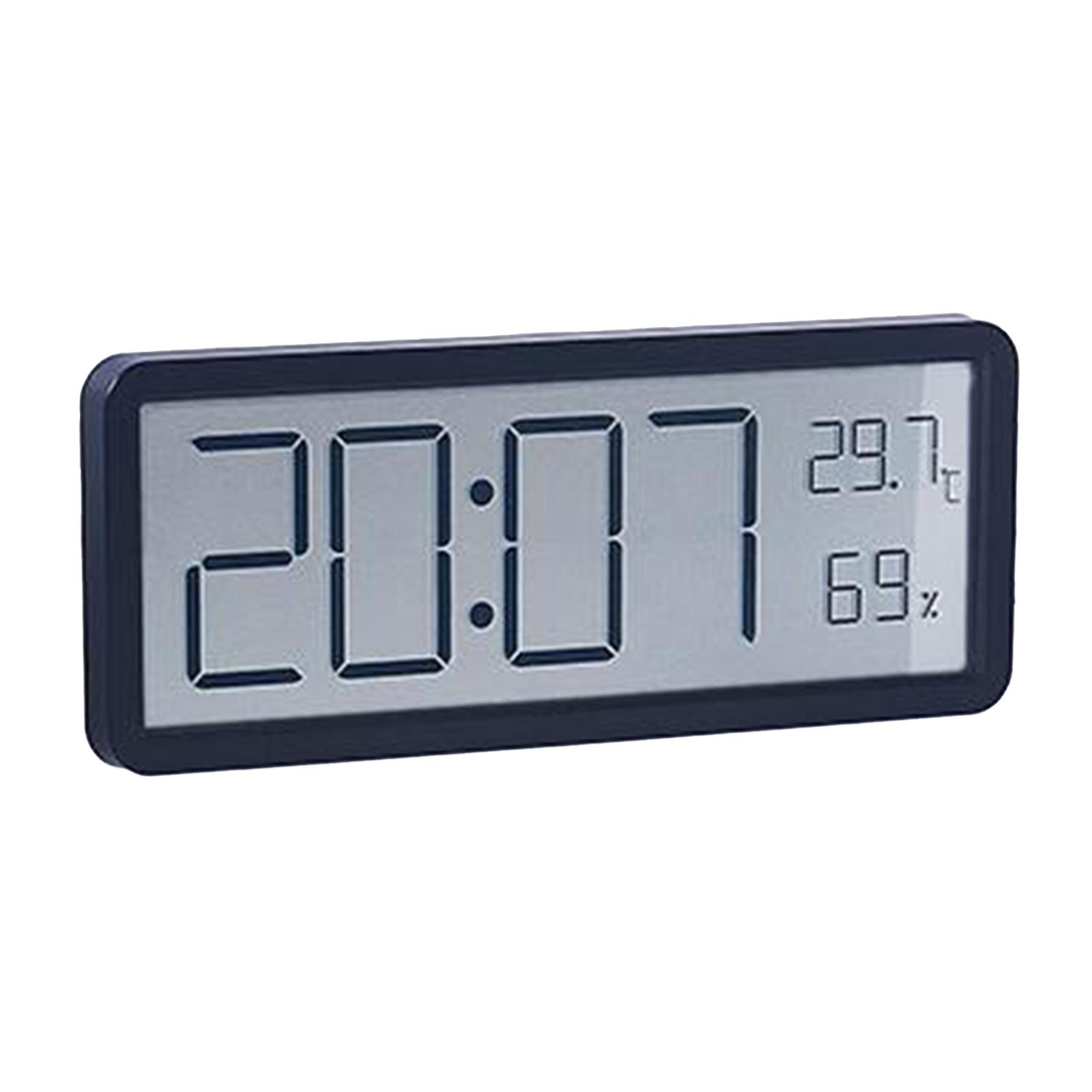 

Работающие от батареек большие цифровые настенные часы с дисплеем температуры и даты, легко читаемые для гостиной чёрный