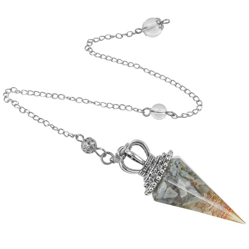 [Magic of Sedona] Crown Orgonite Pendulum (Labradorite) Pendant Head, 2024 Good Luck and Protection Charm