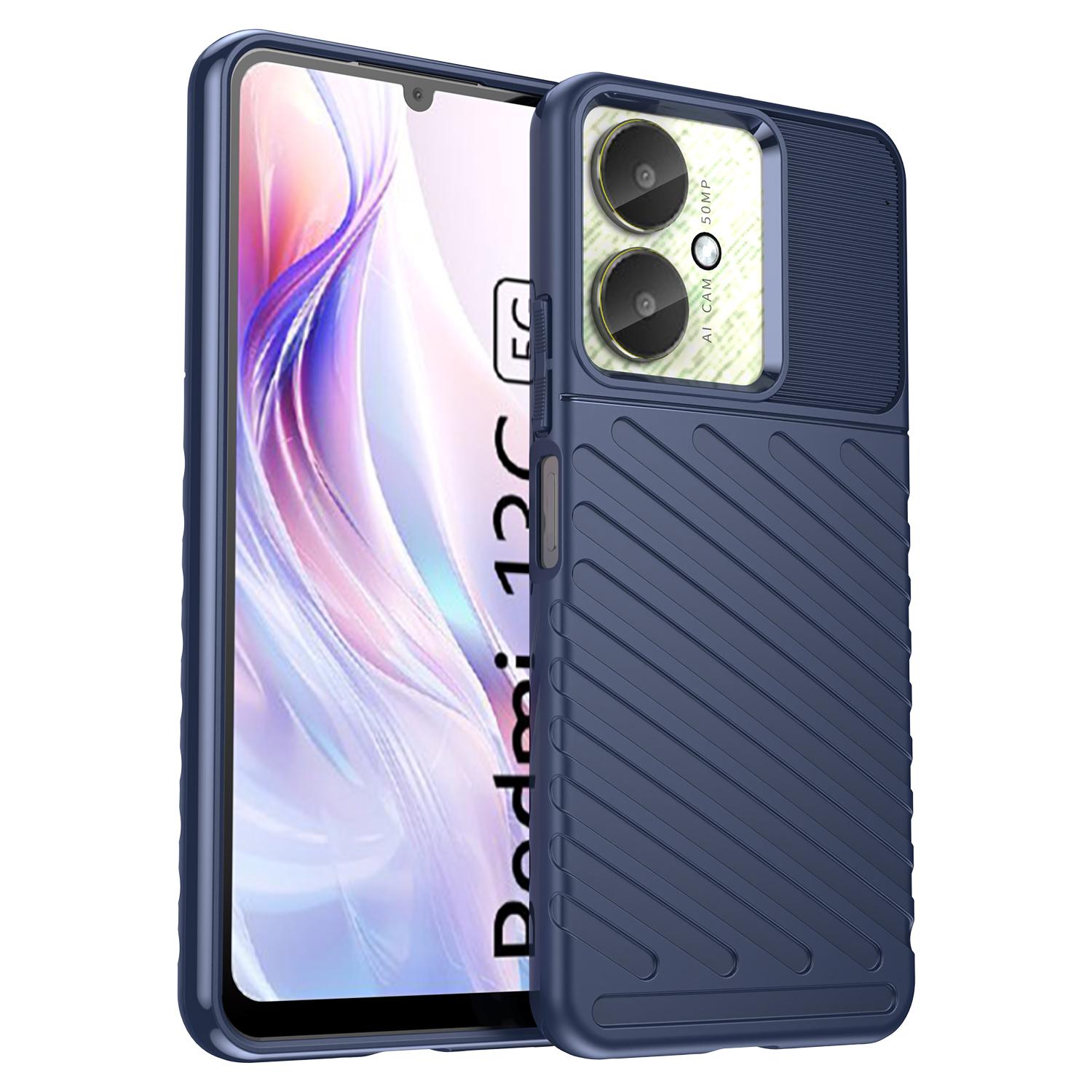 

Thunder Series For Xiaomi Redmi 13C 4G/5G/13R 5G/Poco M6 5G/Poco C65 4G Case Soft TPU Phone Back Cover Blue
