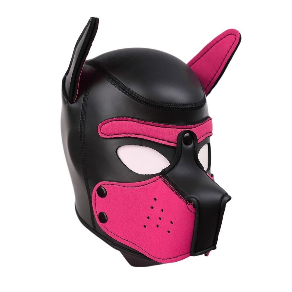 Sexy Dog BDSM Bondage Puppy Play Hoods Slave Rubber Pup Mask Fetish Adult Games Couples SM Flirting Games Toys For Erotic