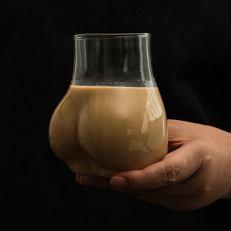 450ml Funny Butt Drinking Cups Transparent Borosilicate Glass Coffee Mug Glass Women Body Ass Cup Milk Water Mugs