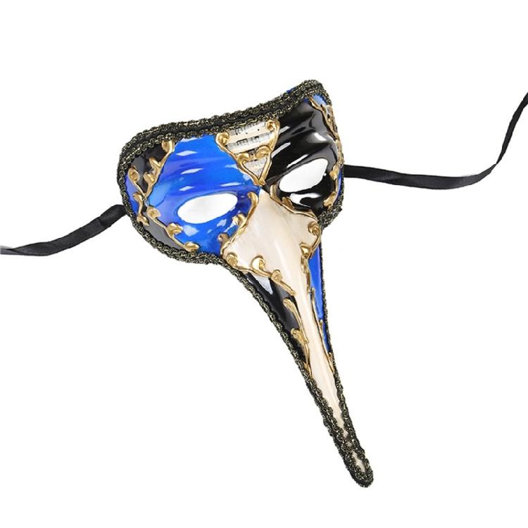 

Masquerade Half Face Mask with Long Nose, Masquerade Deecorations Eyemask for Women Halloween Masquerade Carnivals синій