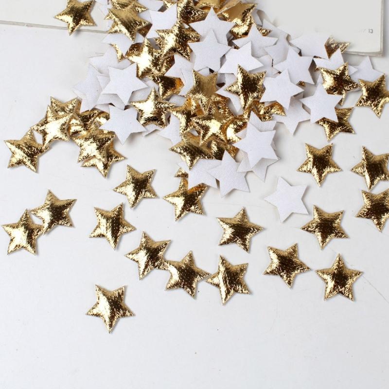 5 Packs Star Patches Iron On Patches Star Appliques Craft Supplies for Christmas Wedding Decoration Scrapbooking