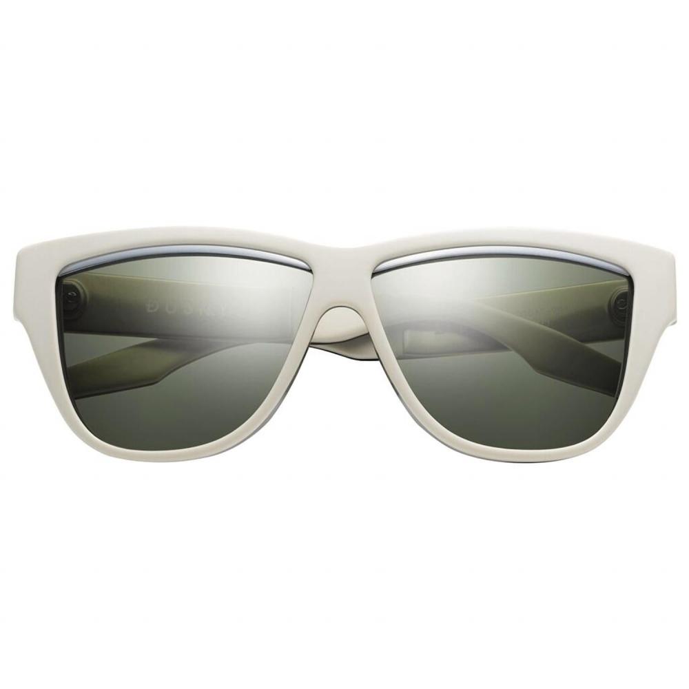 Ivi Vision Dusky  Dpm   Brushed AlumInum   Green Grey Lens In Polished Ivory Polished Ivory