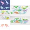 Vibrant 16pcs Jurassic World Dinosaurs Glow In The Dark Luminous Miniature Toy Set