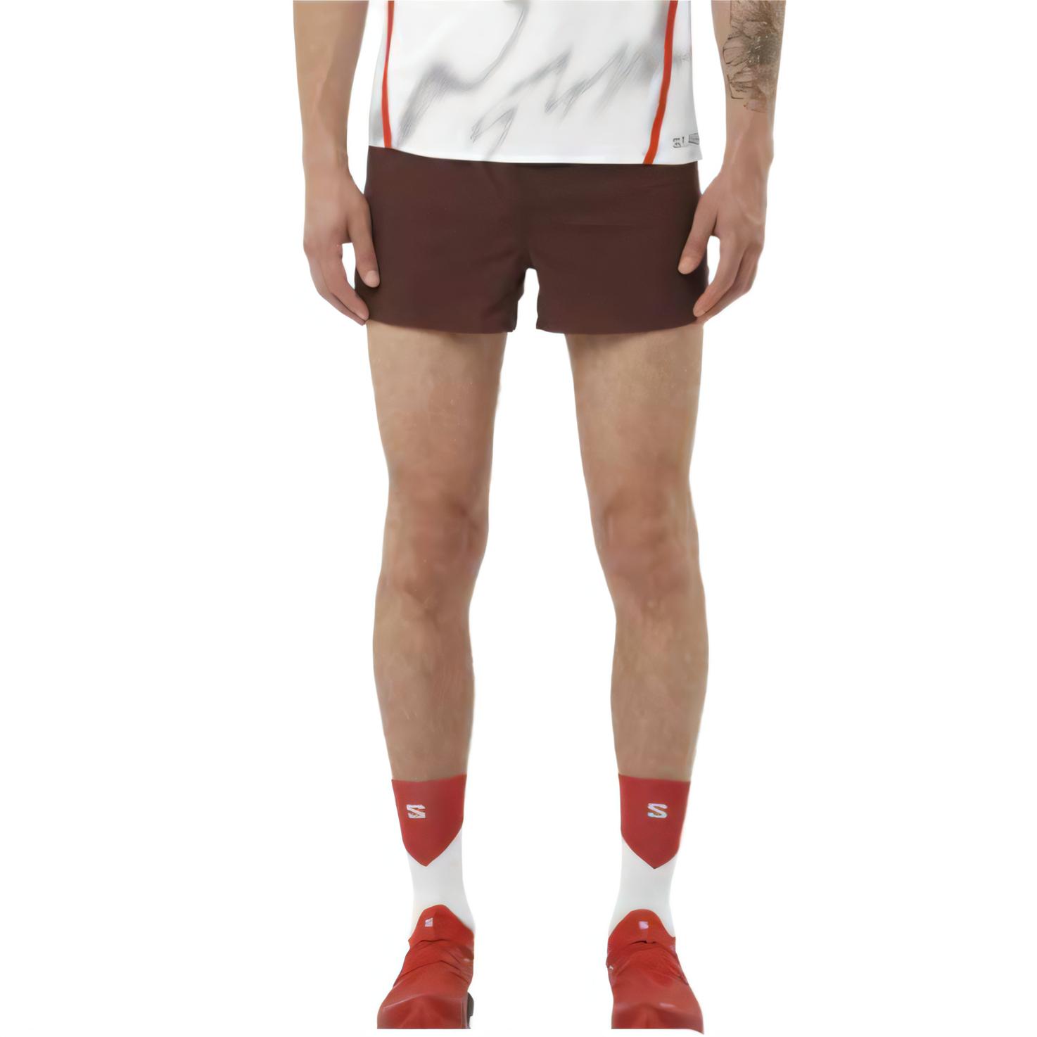 

Salomon Lightweight Sweat-Wicking Breathable Quick-Dry Sports Shorts Men shorts Red C26926 S