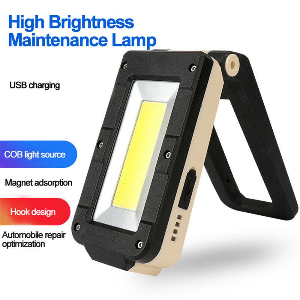 LED COB USB Rechargeable Work Lights Lamp Foldable Magnetic Camping Flashlights