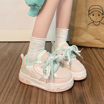 Thick-soled Heightening Little White Shoes Women's Autumn New Niche Versatile Dopamine Student Casual Board Shoes