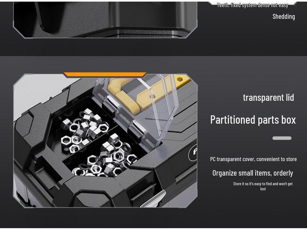 Three-Layer Folding Industrial Grade Stainless Steel Multifunctional Toolbox for Home & Vehicle