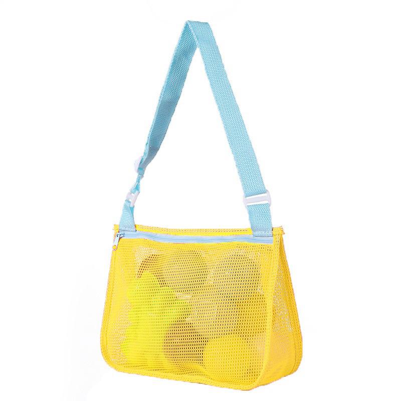 Kids Toy Storage Bag Quick-Dry Mesh Beach Shoulder Bag for Travel & Outdoor Play Breathable Lightweight Beach Bag