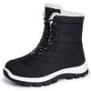 Shoes women's cotton shoes new winter velvet thickened high-top cotton boots waterproof and non-slip lace-up snow boots