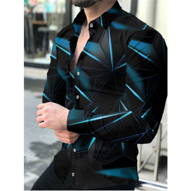 Gradient Men's Clothing Soft and Comfortable Men's Shirt Summer Hawaiian Shirt High Quality Men's Clothing Fashion Button Design