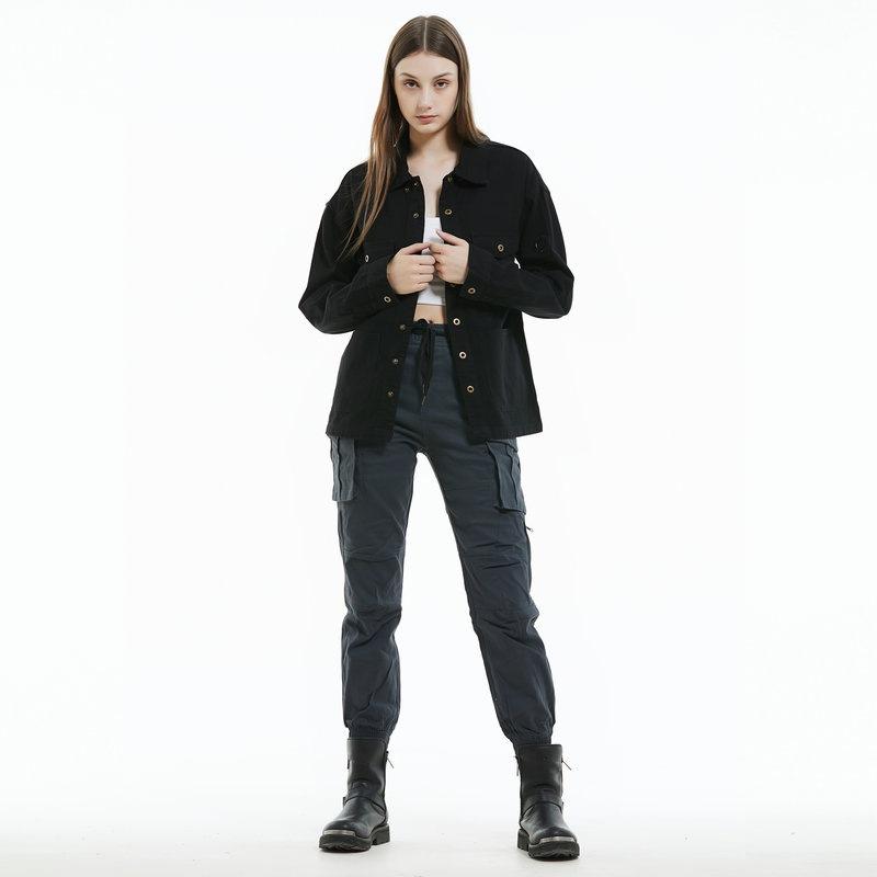 Motorradjeans Damen Ritter lässig knöchelgebunden Camouflage Mehrzwecktaschen Werkzeug Lokomotive Reiten Anti-Sturz-Hose
