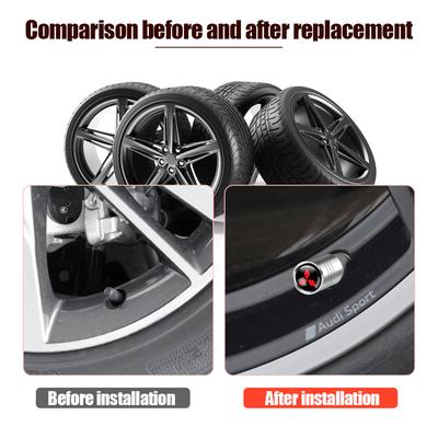 For Car Wheel Tire Valve Caps Tyre Rim Stem Covers Dustproof Ralliart Lancer 9 EX Outlander ASX Competition Outlander