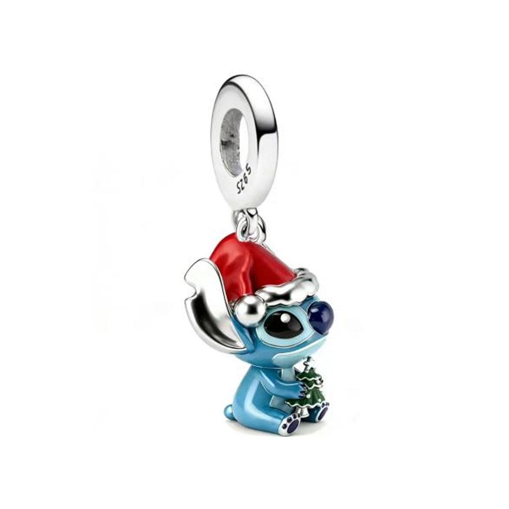 New Cute Blue Fox Rabbit Cartoon Necklace 925 Silver European Style Bracelet DIY Women's Charm Fashion Jewelry Gift