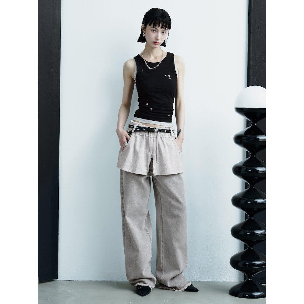 8seconds Jersey Layered Skirt Light Grey