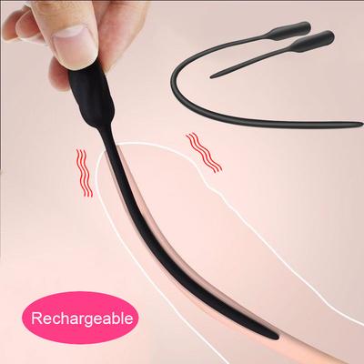 Elektrický stimulátor močové trubice Vibrační močová trubice Dobíjecí Penis Plug 3,5/5 mm Močová trubice Sexuální hračka Uretrální vibrátor Zvukový expandér