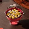 Transparent Sphere Fruit Snack Box High Footed Coffee Capsule Storage Rack  Countertop