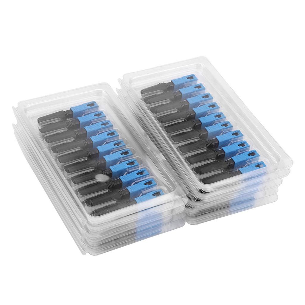 100pcs Embedded SC Optic Fiber Quick Fast Connector Adapter for FTTH