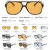 Retro Polarized Sunglasses for Womens Mens Large Frame Classic 70s Vintage Pilot Driving Eyewaer UV400 Protective Sun glasses