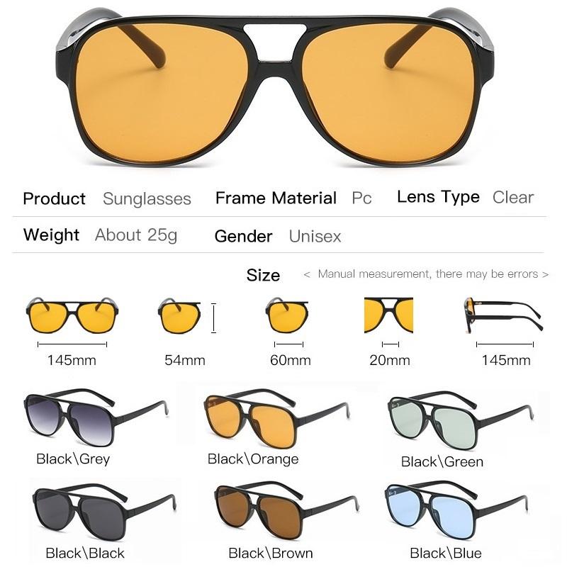Retro Polarized Sunglasses for Womens Mens Large Frame Classic 70s Vintage Pilot Driving Eyewaer UV400 Protective Sun glasses
