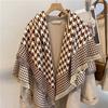 122*128cm Oversized  Imitation Cashmere Wrap with Tassels, Floral Travel Blanket Cape Pashmina Shawl for Women, Versatile scarf