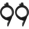 Audak 1 Pair 2.5 Inch Aluminum Mounting Bracket Tube Clamp For Bullbar Roof Rack Roll Cage (63.5-66Mm/2.5-2.6 Inch Adjustable)