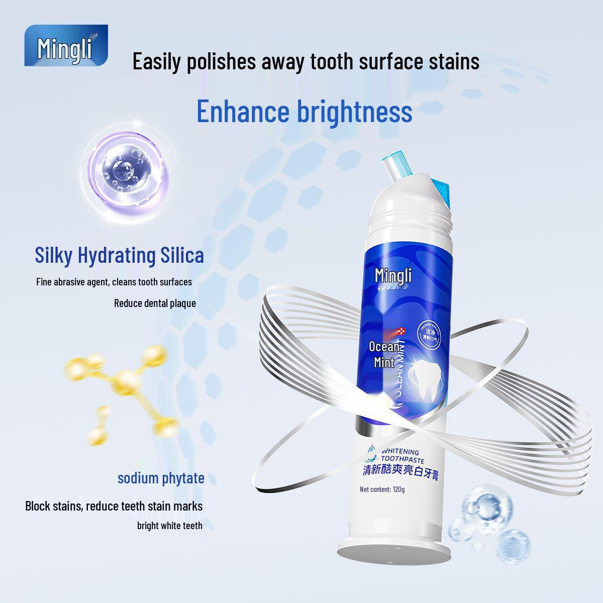 

Probiotic Marine Mint Toothpaste for Whitening & Stain Removal, Family Size