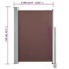 VidaXL Retractable Patio Side Awning 120x300 Cm Brown